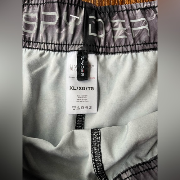 Spyder Boardshorts XL Color Gray & Black Marble. Slicked Black - Picture 5 of 5